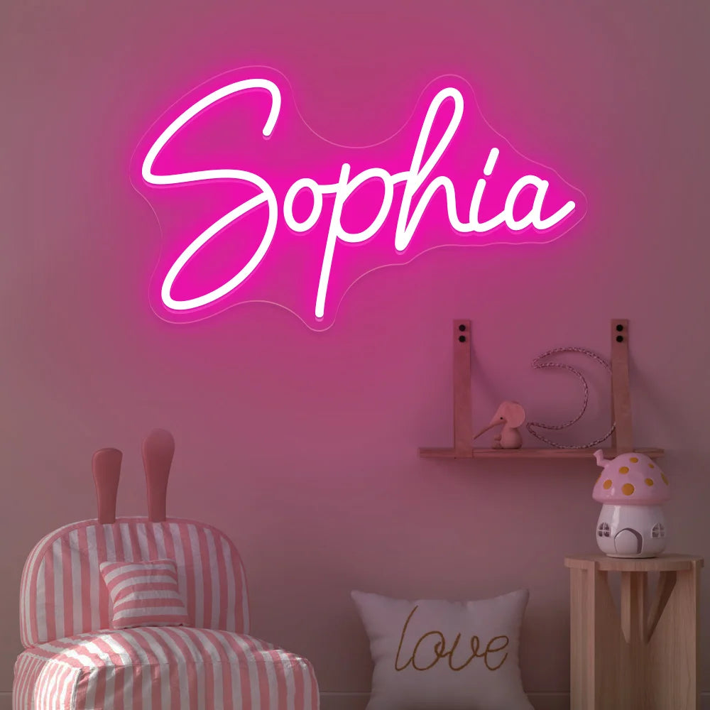 Custom Neon Sign Personalized Name Led Neon Signs Night Light Birthday Wedding Kid Room Bedroom Decoration Wall LED Neon Lamp