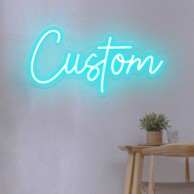 Custom Neon Sign Personalized Name Led Neon Signs Night Light Birthday Wedding Kid Room Bedroom Decoration Wall LED Neon Lamp