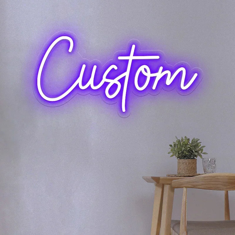 Custom Neon Sign Personalized Name Led Neon Signs Night Light Birthday Wedding Kid Room Bedroom Decoration Wall LED Neon Lamp