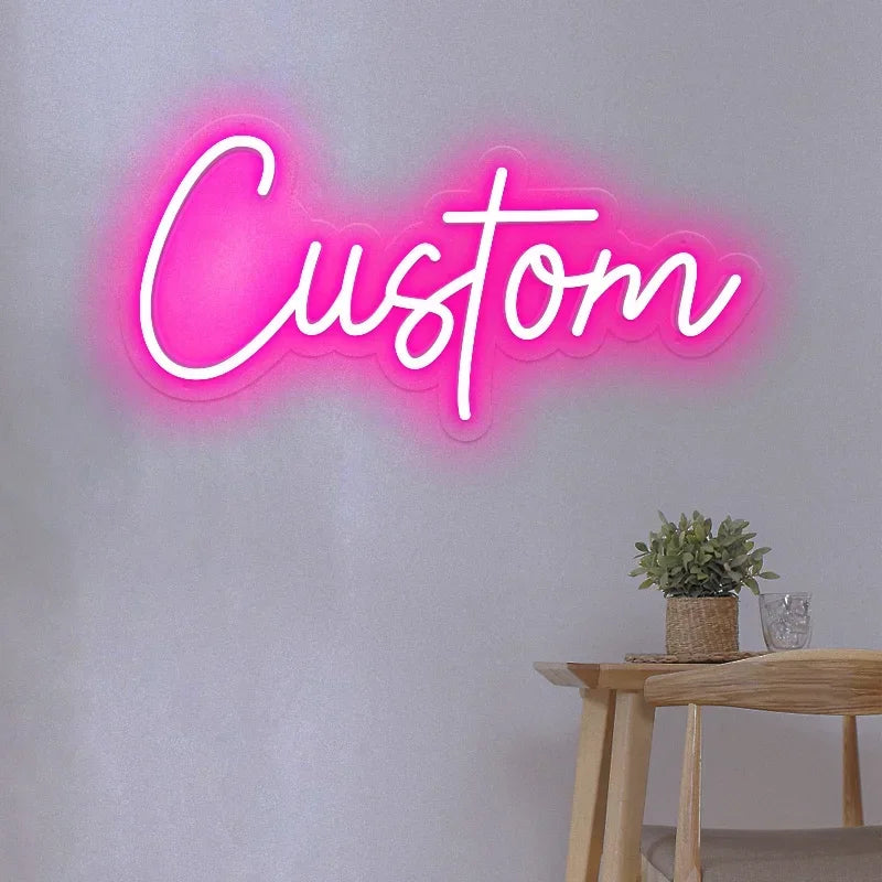Custom Neon Sign Personalized Name Led Neon Signs Night Light Birthday Wedding Kid Room Bedroom Decoration Wall LED Neon Lamp