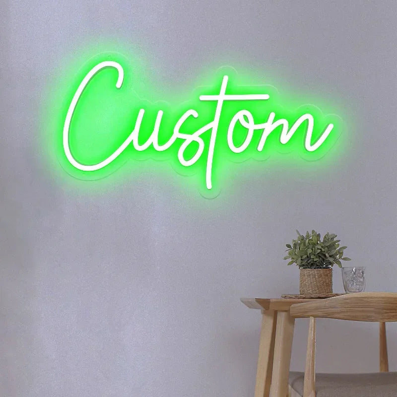 Custom Neon Sign Personalized Name Led Neon Signs Night Light Birthday Wedding Kid Room Bedroom Decoration Wall LED Neon Lamp