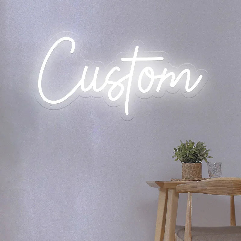 Custom Neon Sign Personalized Name Led Neon Signs Night Light Birthday Wedding Kid Room Bedroom Decoration Wall LED Neon Lamp