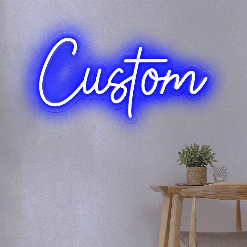Custom Neon Sign Personalized Name Led Neon Signs Night Light Birthday Wedding Kid Room Bedroom Decoration Wall LED Neon Lamp